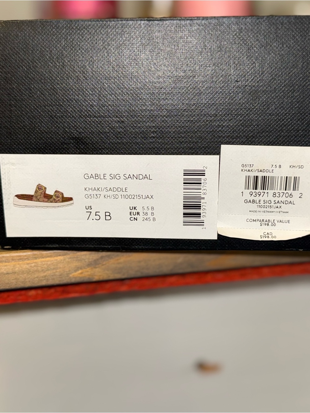 Coach Brown Signature Monogram Double-Buckle Slide Sandals - Picture 5 of 5